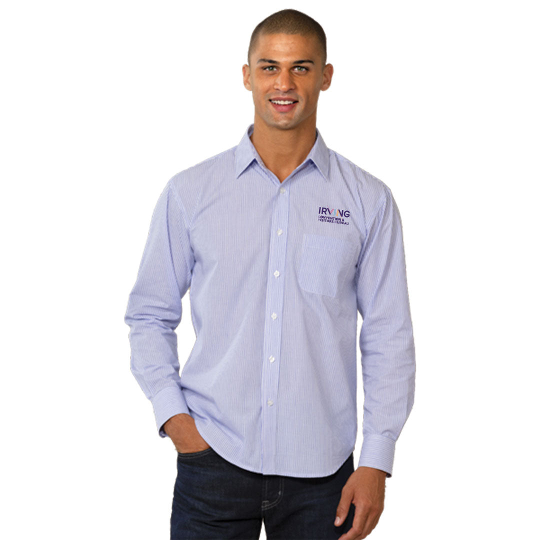 Untucked Striped Poplin Shirt