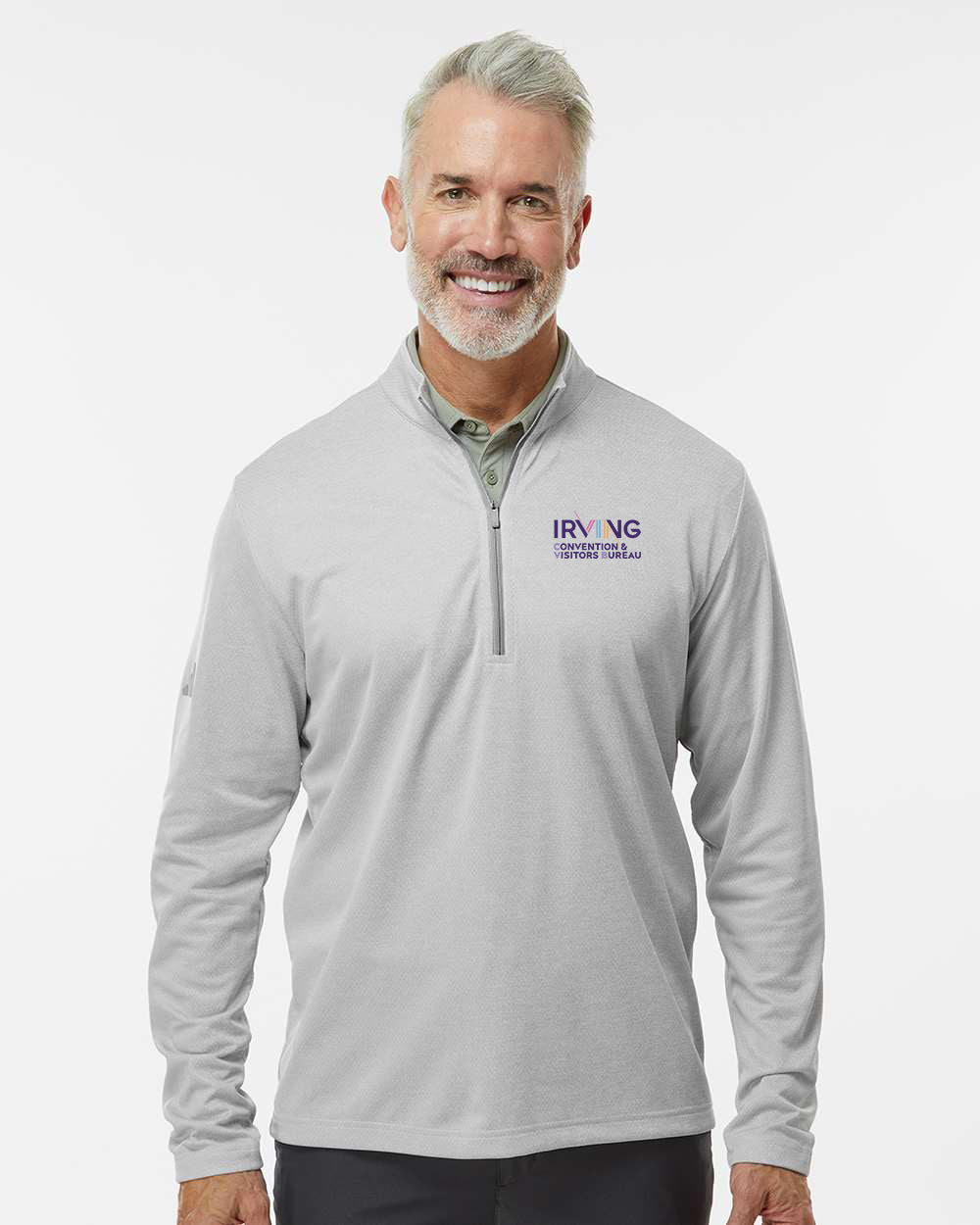 Adidas Men's Space Dyed Quarter-Zip Pullover